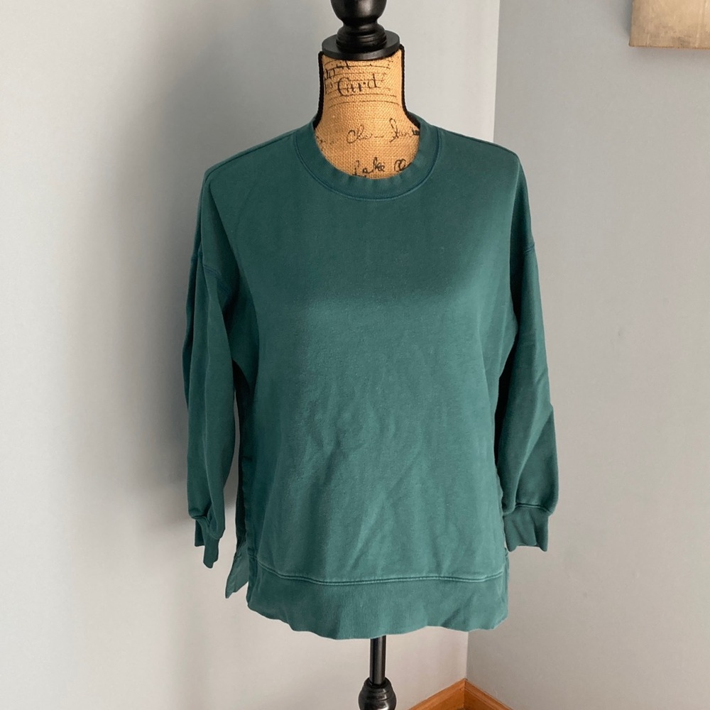 Old Navy Oversized Boyfriend Green Tunic Sweatshirt Women Size S